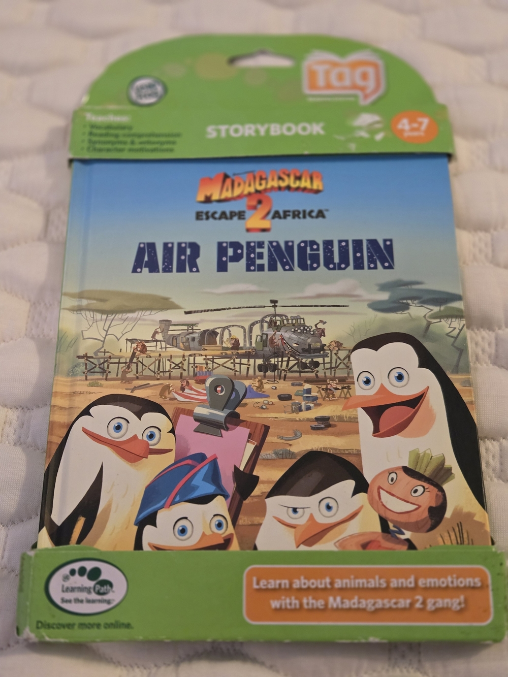 Leap Frog Tag Storybook New In Box Madagascar 2 : Air Penguin Ages 4-7 Learning